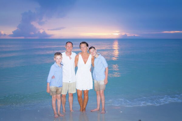 family at vow renewal